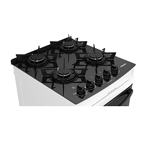 Fogão 4 Bocas a Gás Itatiaia Electra Glass Mesa de Vidro e Acendimento Automático Branco – Bivolt