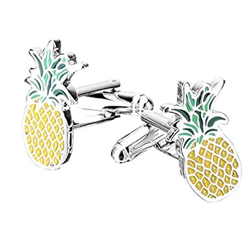 PANGUN Personalizada Piña Fruta Forma De Cobre Metal Manga Uñas De Hombre Francés Camisa Gemelos