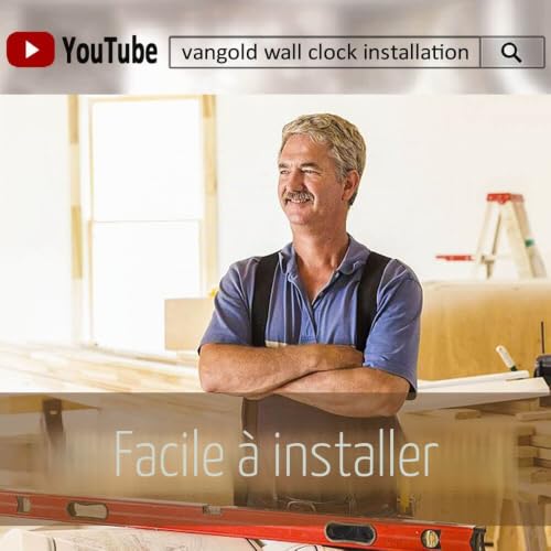 Horloge Murale 3D Géante Vangold Grand Format Moderne Contre les Murs Vides - 7
