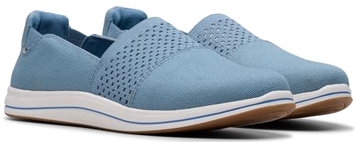 Clarks Clarks Women's Breeze Vibe CloudSteppers Slip On Loafer, Light Blue, 7.5