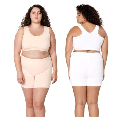 Image of Adira | Under Dress Shots for Women | Plus Size Women Tights Shorts | Soft & Comfy, Knitted Stretchy Fabric | Shorts for Dress | Women Inner Shorts | Plus Size | Pack of 2
