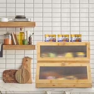 CONTENITORE PER PANE in plastica a doppio strato per il bancone della