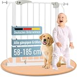 IB STYLE Treppenschutzgitter für Babys Berrin - Türschutzgitter, 90° Stop, Kinder Schutzgitter...