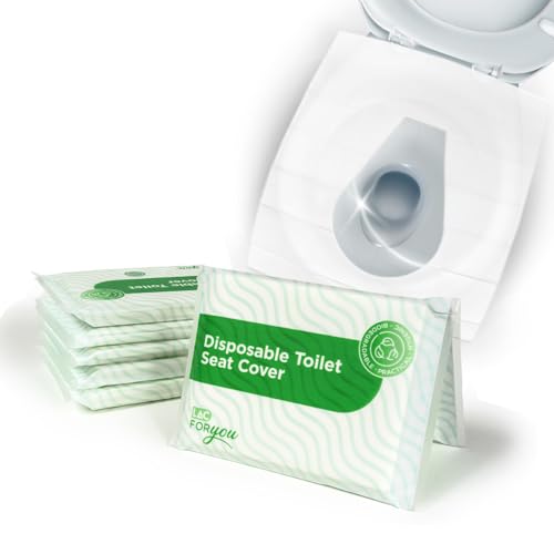 LAC FOR YOU 60 Piezas Protector WC Desechable - Cubre WC Desechable para Niños y Adultos - Funda Tapa Vater Viajes Accesorios
