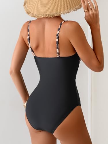 Image of Eomenie Womens Cutout One Piece Swimsuit with Ring Linked Sexy Monokini Bathing Suit for Beach Vacation