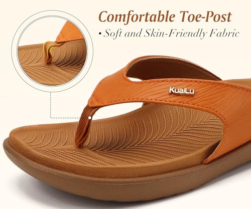 Image of KuaiLu Women's Orthotic Arch Support Flip Flop Sandals