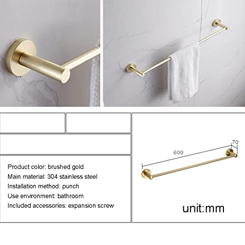 Toallero para baño dorado de pared en acero inoxidable estilo moderno 2