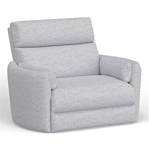 Sillón reclinable grande con puerto USB gris miniatura 1
