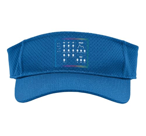 Synthesizer Synthi Music I Synth Synthesizer DJ Festival Sport Sun Visor, Adult, One Size, Royal Blue