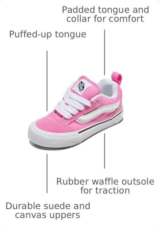 Image of Vans Kids' Knu Skool Shoe - '90s Retro Puffy Fashion Sneakers for Boys & Girls