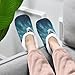 ALAZA Funny Bear Cloud House Fleece Slippers Comfy Bedroom Shoes Anti-Slip for Men US 9-10