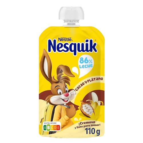 Bolsita NESTLÉ NESQUIK Cacao Plátano, para niños a partir de 3 años, Bolsita de 110g
