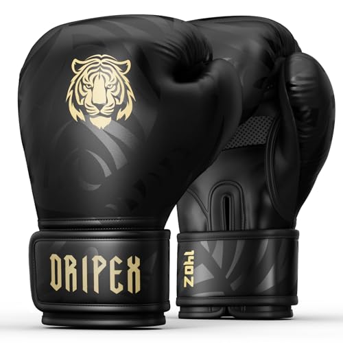 Dripex Boxhandschuhe, Boxsack Handschuhe PU-Leder, MMA Handschuhe Boxing Gloves Männer Damen für Boxen Muay Thai Kickboxen Sparring Kampfsport Training Gold(14 oz) Dripex Boxhandschuhe, Boxsack Handschuhe PU-Leder, MMA Handschuhe Boxing Gloves Männer Damen für Boxen Muay Thai Kickboxen Sparring Kampfsport Training Gold(14 oz)