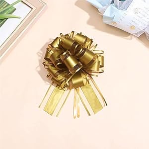Chexin 6 Stück Große Goldene Geschenkschleife