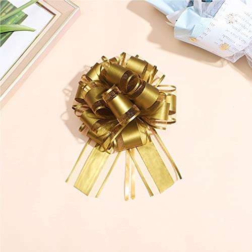 Chexin 6 Stück Große Goldene Geschenkschleife