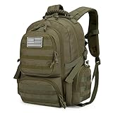 W WINTMING 30L Military Tactical Backpack for Men 3 day Assault Pack Molle Daypack Army Hiking Rucksack (Army Green)