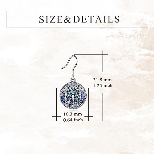 Image of YFN Sister Earrings Gifts from Sister, Sterling Silver Crystal Sister Earrings Jewelry, Birthday Jewelry Gift for Sisters