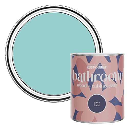 Rust-Oleum Blue Moisture Resistant Bathroom Wood and Cabinet Paint in Gloss Finish - Teal 750ml