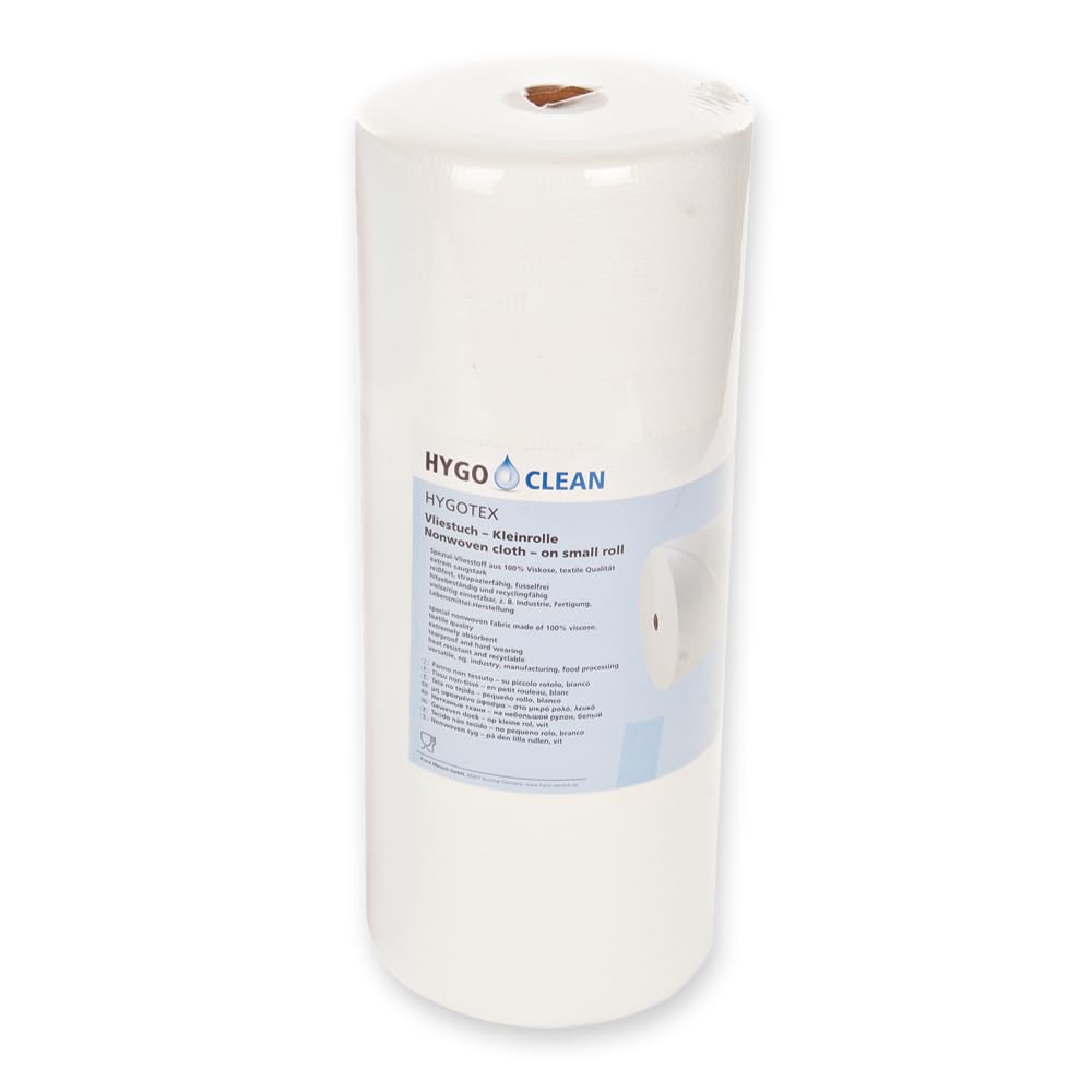 4 Stück Hygoclean Reinigungstücher Hygotex | Viskose, Kleinrolle, weiß, L: 38cm, B: 40cm, Ø: 17cm, Abrisse: 90, Karton, Reinigungstücher, Poliertücher, Wischtücher