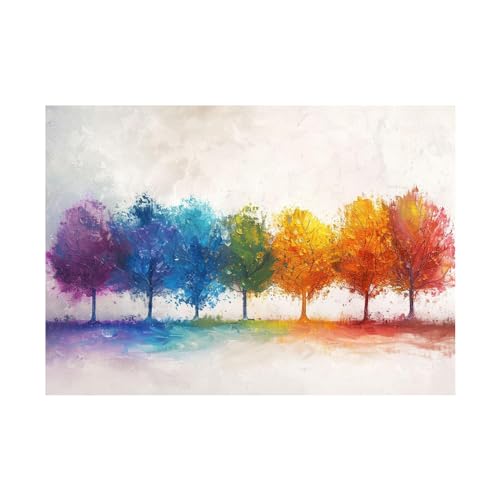 Impression de peinture abstraite d'arbre pour habiller un grand mur vide toile moderne 80x120