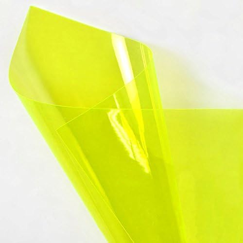Yellow Green Fluorescent Vinyl Fabric - by The Yard