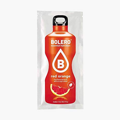 BOLERO Drinks 72 bustine da 9 grammi gusto RED ORANGE - Preparato istantaneo per Bevande con Stevia e Vitamina C e Senza Zucchero