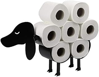 Toilet Roll Holder - Dog | Free Standing Toilet Paper Stand | Metal Toilet Accessory | Fun Bathroom Accessories | Pukkr