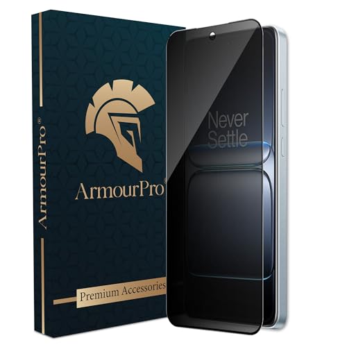 Image of ArmourPro Privacy Tempered Glass Screen Protector for OnePlus Nord 5 (6.83 Inch) With Edge-to-Edge Protection Coverage and Easy Installation Kit | Black
