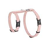 Tella & Stella-Cat Harness with Sturdy 4 Points Buckle for Safety-Adjustable to 7" to 12" for The Neck & 10" to 17" for Chest- Light & Soft for The Confort of Your Cat. (Althea)