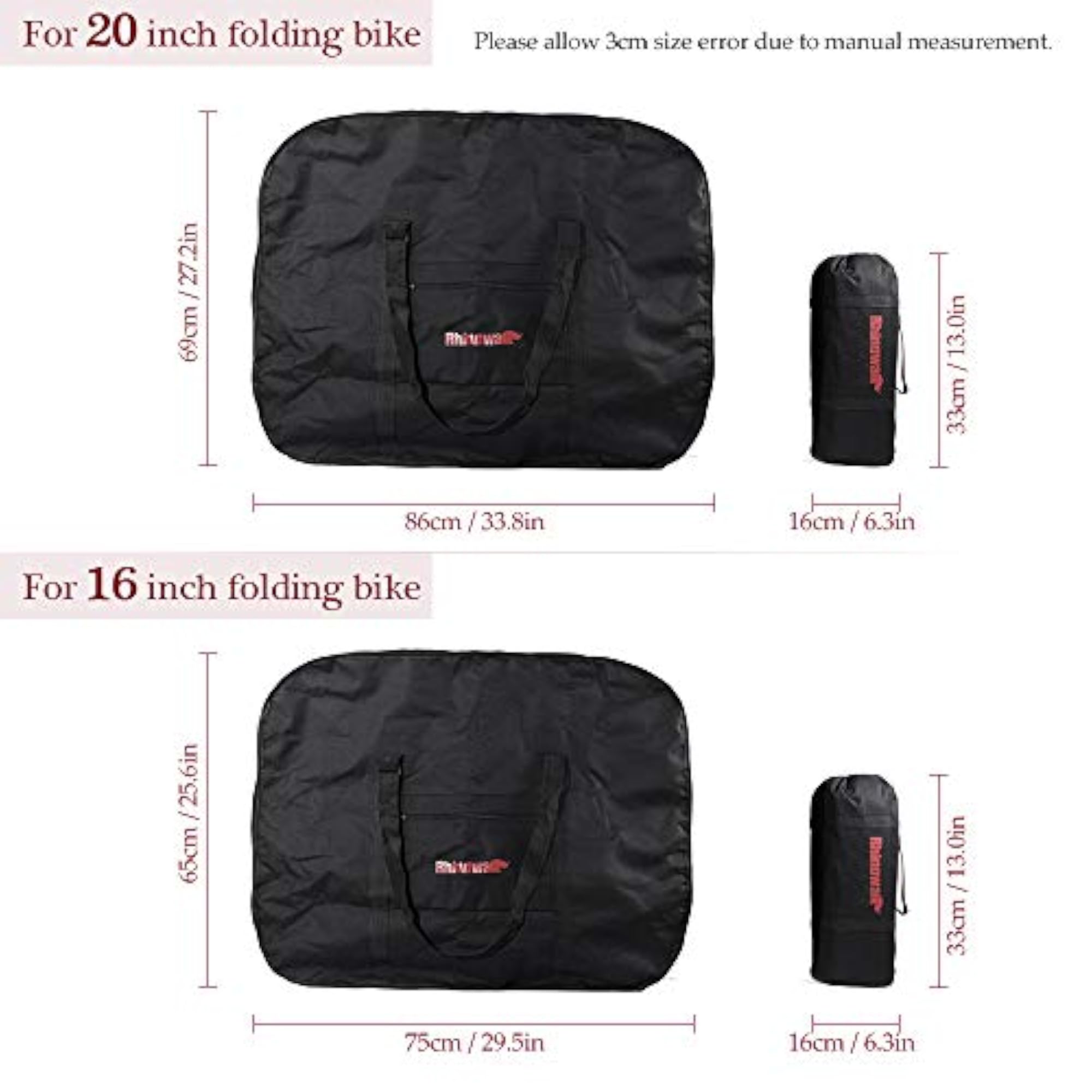 Bike Travel Bag Case for Folding Bikes