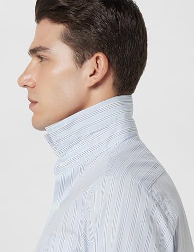 Image of Arrow Men Slim fit Cotton Striped Long Sleeves Cutaway Collar Shirt