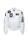 Alpha Industries Women's Vandy-1 Alpha Bomber Jacket XS White