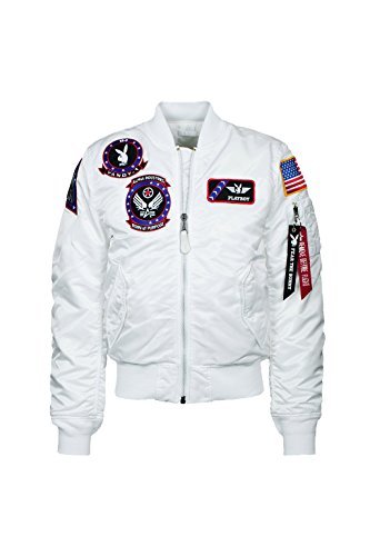 Alpha Industries Women's Vandy-1 Alpha Bomber Jacket XS White