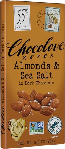 Image of Chocolove Almonds and Sea Salt in Dark Chocolate, 3.2 oz