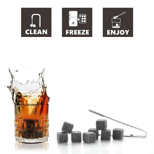 A&A Wonders W-S 100 Premium Whiskey Stones 100% Natural Granite Set Of 9 Chilling Rocks Stone Reusable Ice Cubes thumb #5