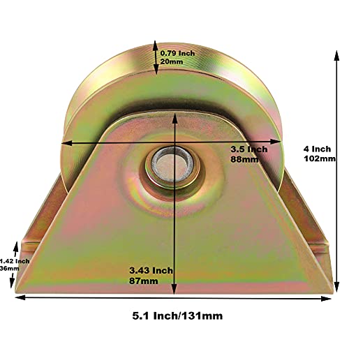 Floor Mount Metal Door Guide Set for Sliding Doors, Satin Nickel by Stone Harbor Hardware