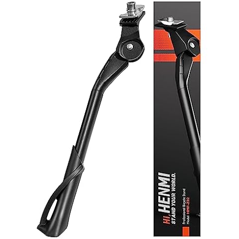 HENMI Bike Kickstand for Adult Bikes, Adjustable Bicycle Kickstand for Most 24"-29", Non-Slip Sole, Aluminum Alloy Material, Bicycle Kickstand for Mountain Bike/Trek Bike Cover