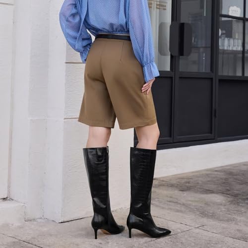 Image of wetkiss Knee High Boots - Pointed Toe & Kitten Heel & Side Full Zipper
