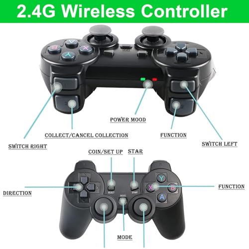 Image of HDMI 4K Wireless TV Game Console Stick 4K，Retro Game Stick with Built-in 9+ Emulators, 20,000+ Games, 4k Hdmi Output & 2.4GHz Wireless Controller, Retro... (Limited Edition)