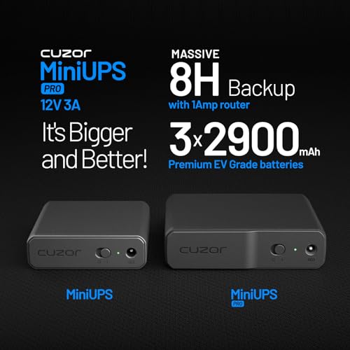 Cuzor Mini UPS PRO | Backup Upto 8 Hours | 3x2900 mAh Battery | Supports Jio, Airtel & All Other 12V Routers Upto 3Amps | Ups for 12V WiFi Router |... - Image 2