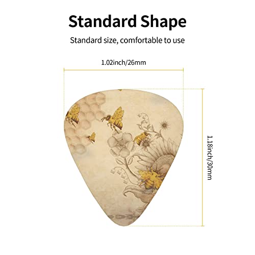 Ensemble de 12 médiators de guitare de fleurs sauvages d’abeilles rurales pour guitare acoustique, guitare électrique… - Les Beatles, Paul McCartney, John Lennon, RIngo Starr, George Harrison Ensemble de 12 médiators de guitare de fleurs sauvages d'abeilles rurales pour guitare acoustique, guitare électrique… – Image 5