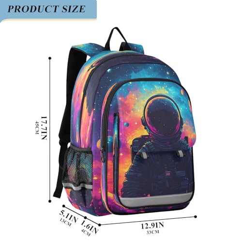 Sac à dos ordinateur portable lycéen résistant à motif galaxie
