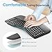 OMOTON Ergonomic Wireless Split Keyboard Compatible with Windows only, Cushioned Wrist Rest, Rechargeable, USB Connectivity, 2.4G Membrane Silent Keyboard, Classic Black