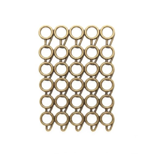 Image of ProKart Premium Plastic Curtain Rings Hook for Windows, Doors, Bathrooms and Other Multipurpose Usage - 1.5 Inch Inner Diameter (Antique Gold, 24)