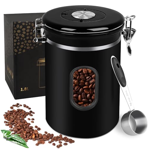 Shayson Bote de Café Hermético de Acero Inoxidable 1,8 Litros...