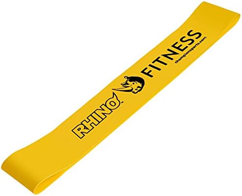 Champion Sports Stretch Loop Bands for Men and Women, Medium Resistance, 12 lbs, Yellow - Durable Fitness Band for Strength Training, Stretching, Rehabilitation - Premium Home Workout Equipment