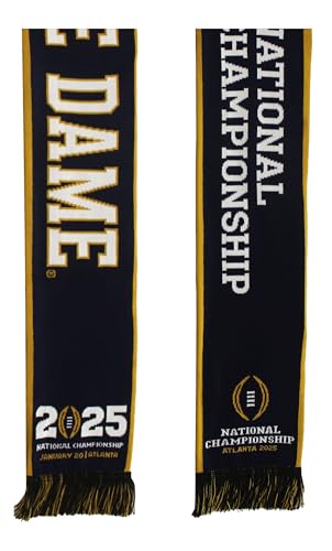 Official 2025 College Football Playoff National Championship Game Notre Dame Fighting Irish Knitted Scarf 1-20-2025 by SportsScarf, LLC3