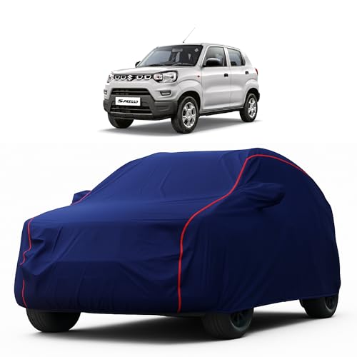 Image of Heavy-Duty Car Cover for Compatible with Maruti S Presso (2019 to 2025 All Models) Deluxe Car Protection Cover - Waterproof & UV-Resistant All-Season Exterior Protection