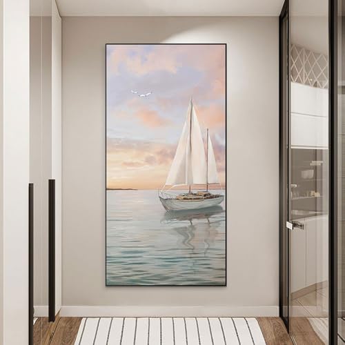 Modern Decorative Breaker Box Cover - Electric Meter Switch Art for Living Room & Home Office - Stylish Wall Decor (Blue, 40x60cm / 15.7x23.6in)