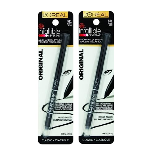 L’oréal Paris Infallible Never Fail Eyeliner, Black, 2 Count #TOP4